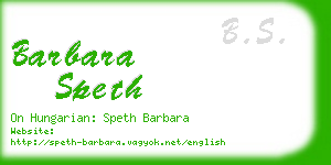 barbara speth business card